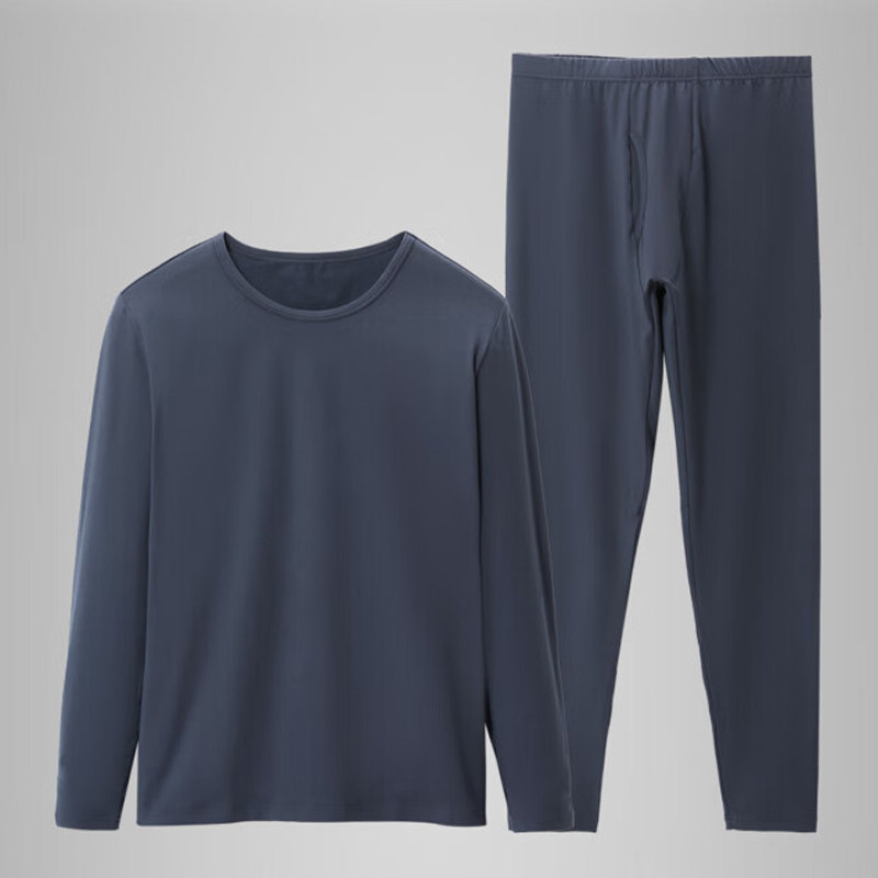 海剪标保暖磨毛长袖打底内衣套装