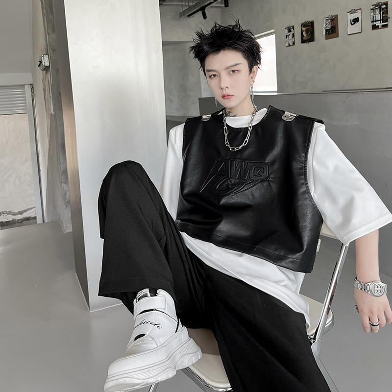 暗黑系小众高级感痞帅马甲金属