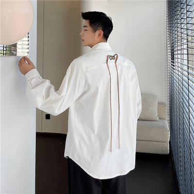 秋装小众衬衫韩版设计后背网红