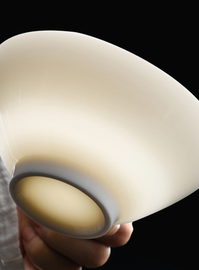 珍器仕德化陶瓷餐具5英寸斗笠碗家用白瓷碗轻奢华吃饭碗十个纯白