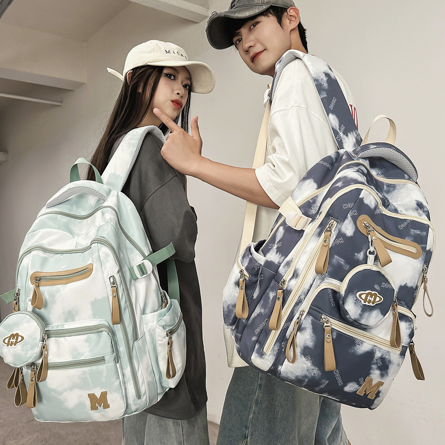 大学生书包男女生旅行电脑背包结实耐用初中生高中小学生校园书包