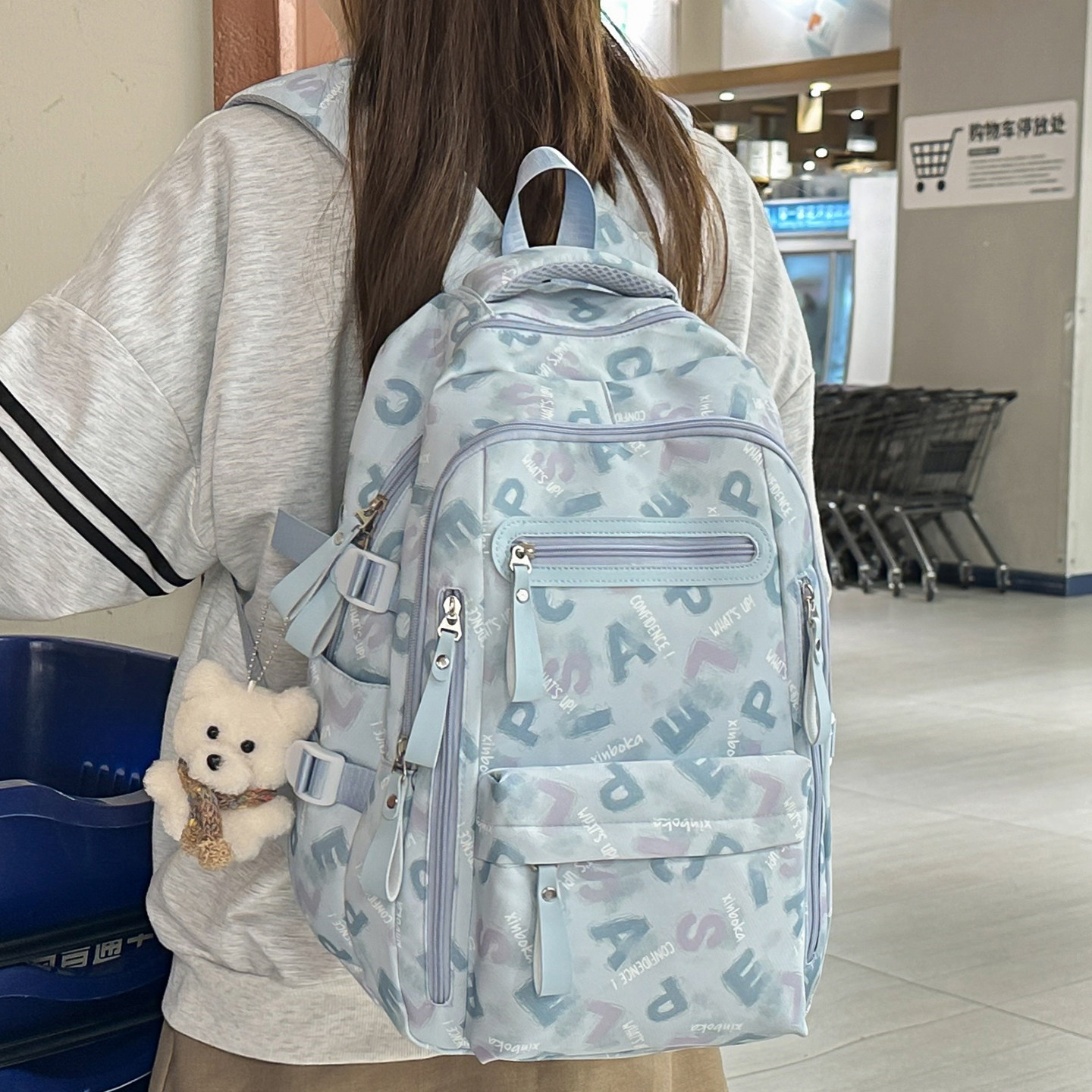 书包女2026新款小学初中生高中大学生超轻便软高颜值大容量双肩包,箱包皮具/热销女包/男包,双肩背包,淘宝优惠券,粉丝福利购,淘宝优惠卷