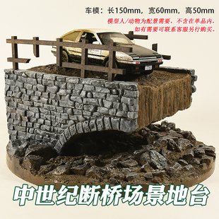 树脂模型底座荒地情景手办车模沙盘坦克沙漠造景荒野摆件场景地台