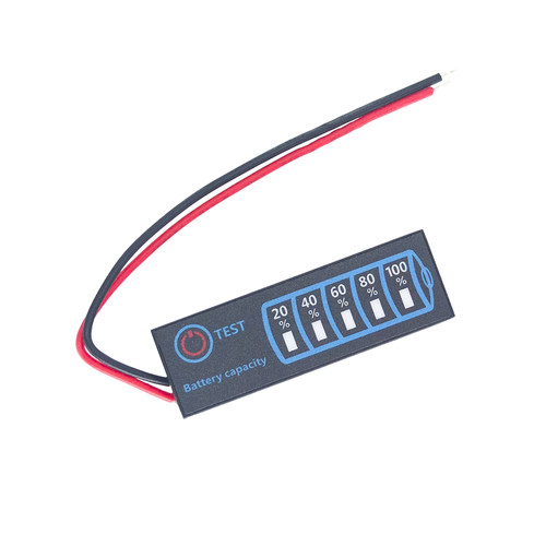 LED电量显示板 DC5-30V 12V24V电量指示铅酸锂电池通用电量显示器