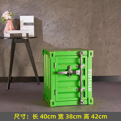 工业风金属床头柜集装箱储物箱咖啡屋服装店橱窗摆件陈列品收纳u.