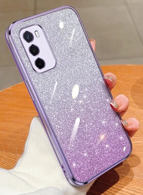 适用oppoPJV110手机壳opporeno12硅胶reno12软壳OPPO透明5G新款全包opopreon防摔pjv11o简约125g女款reon闪粉