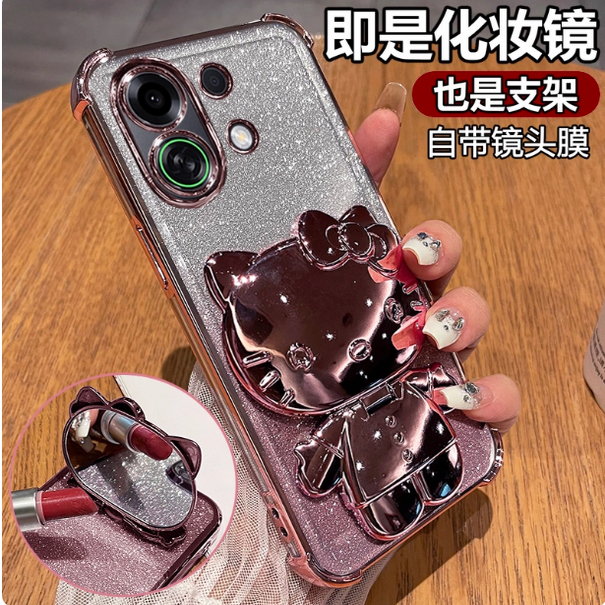 适用VIVO Vivo60 5G手机壳新款保护套4G时尚创意男女V2511自带镜头膜镜子卡通VIVO V60透明硅胶防摔全包软边