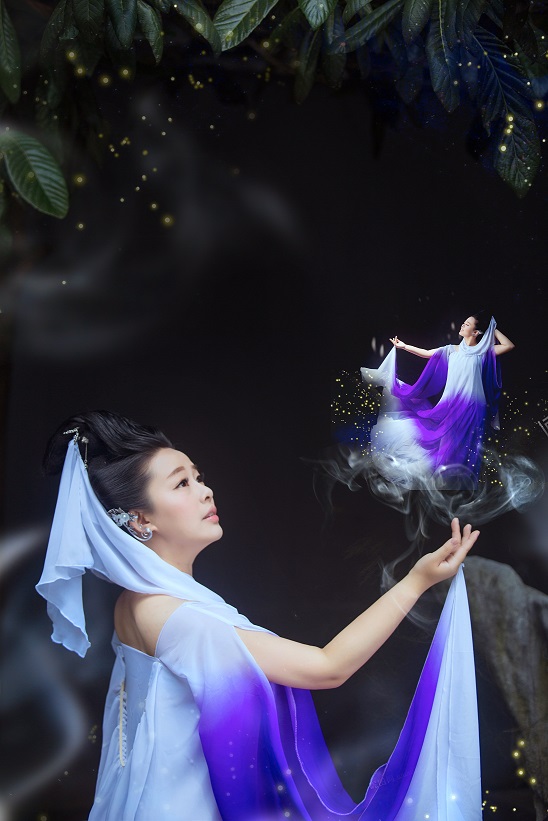 青丘狐传说花月同款古装服装陈瑶写真连衣裙新款仙女服小礼服