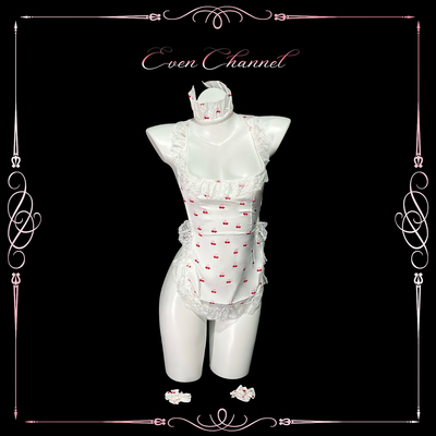 甜美女仆露背蕾丝围裙qqny套装