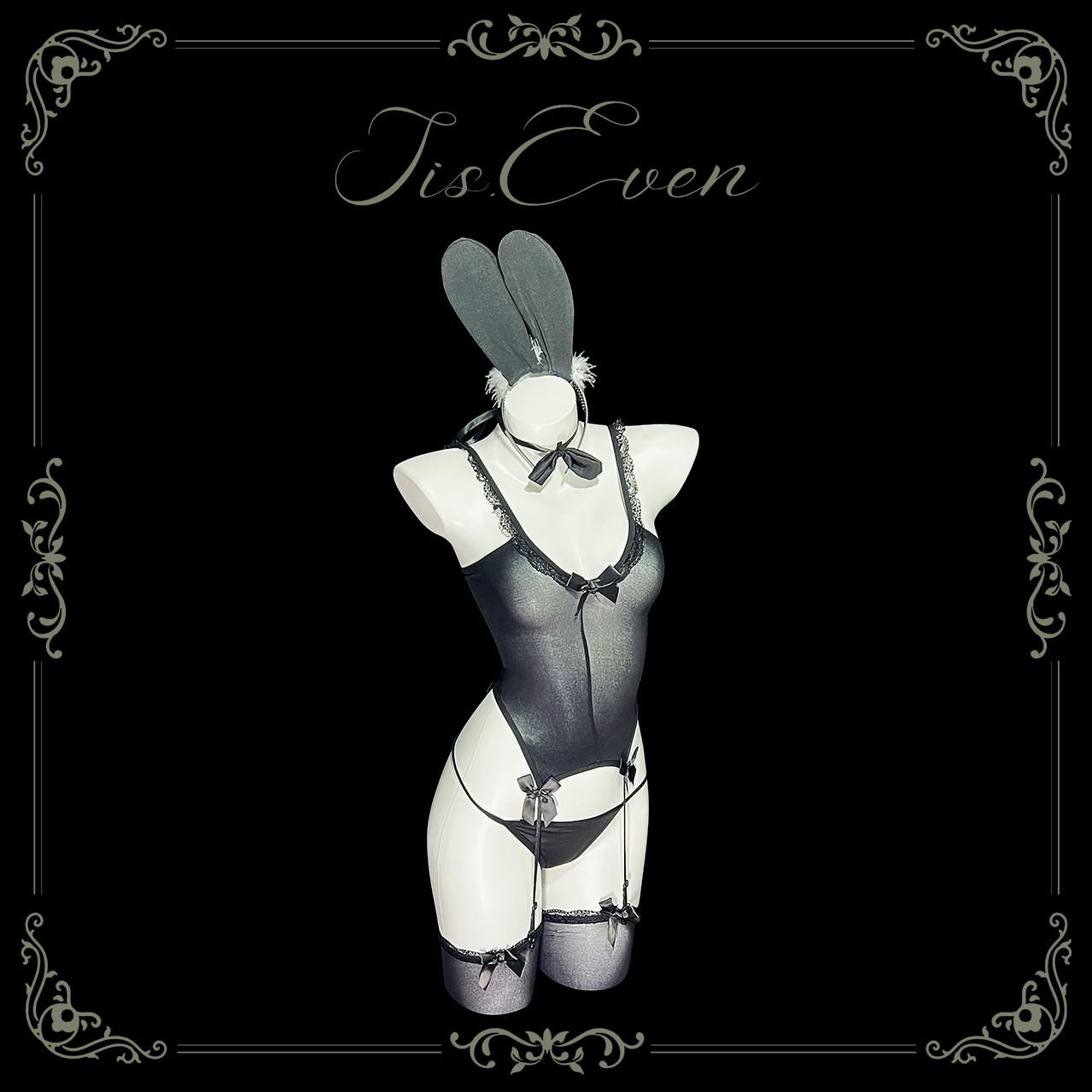 性感网纱透视吊带袜兔女郎睡衣