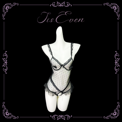 性感网纱透视珍珠设计吊带睡裙