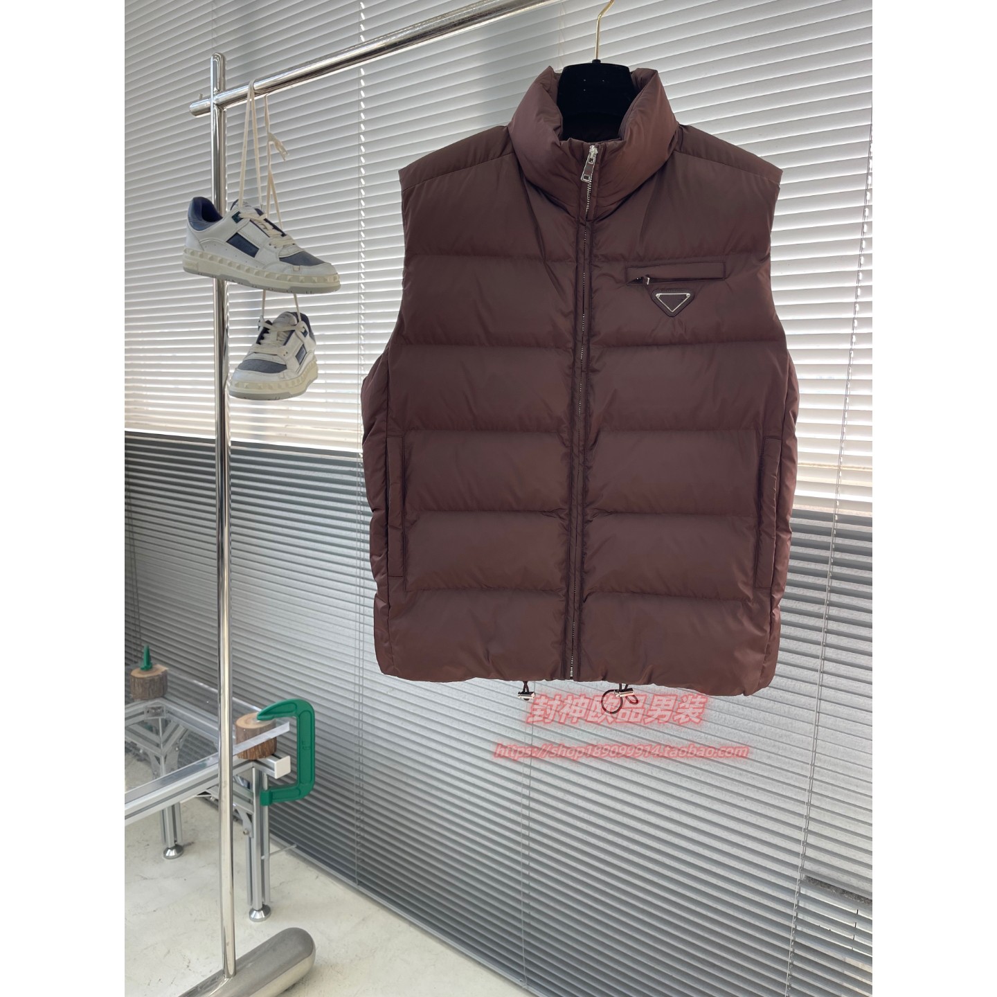 男士极简秋冬百搭欧洲站户外马甲外套拉链立领羽绒男运动简约防风