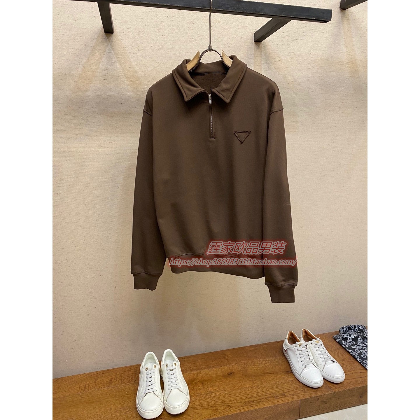 轻奢秋冬新款男休闲卫衣时尚百搭潮流男装长袖上衣欧洲站简约翻领