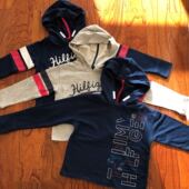 外贸原单淘米连帽毛圈上衣 字母卫衣 宽松休闲款