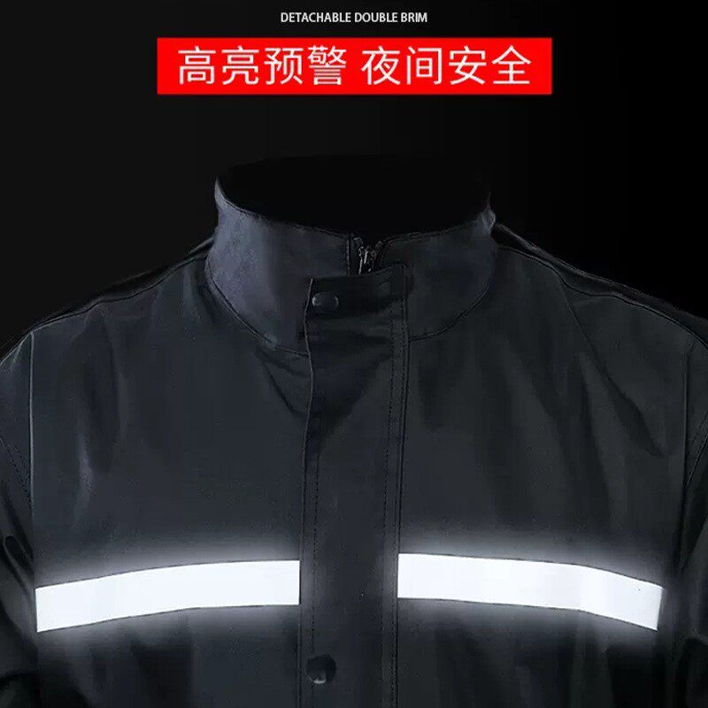 大码加肥加大成人雨衣雨裤套装男女款户外骑行防暴雨反光分体雨衣