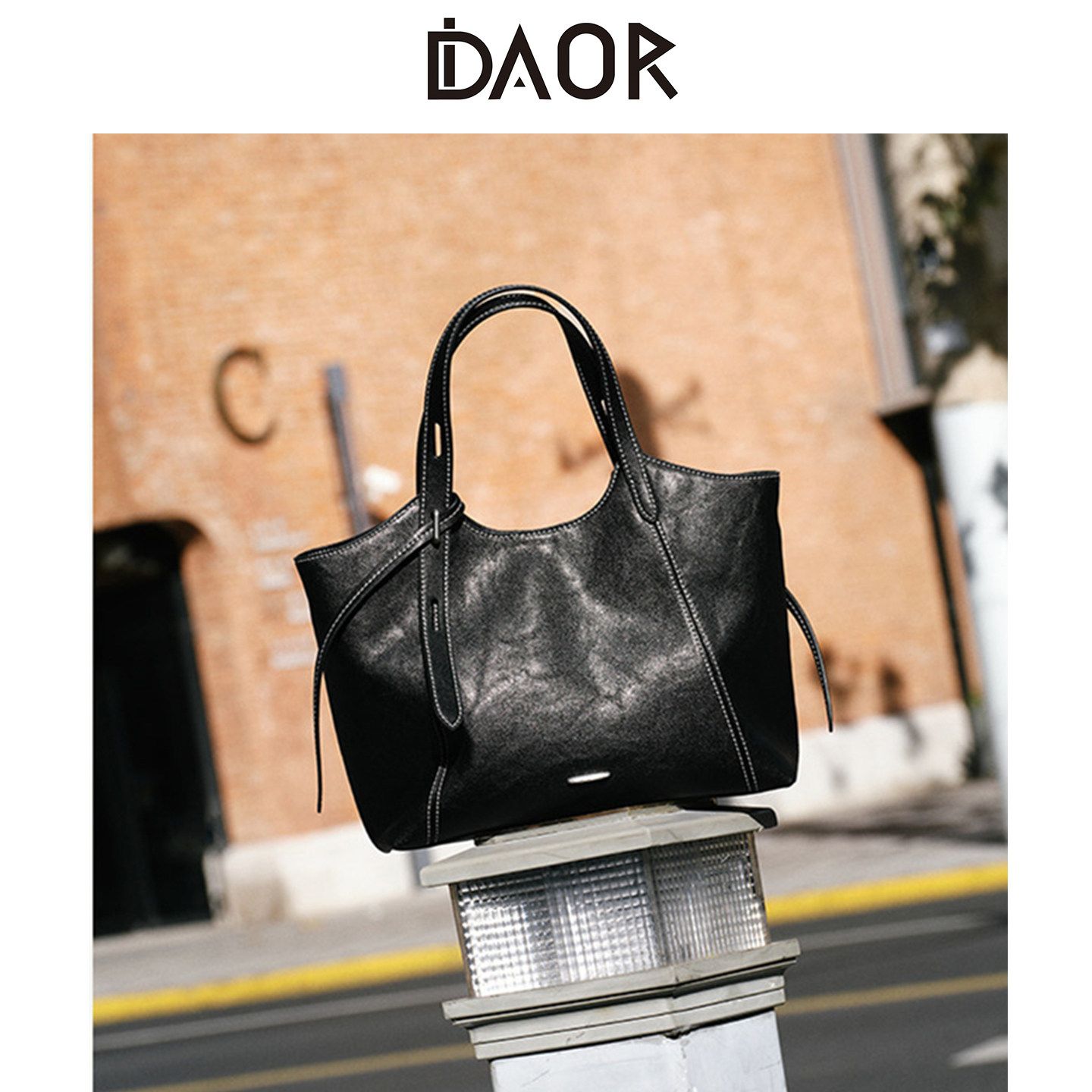 DAOR静风小号托特包女植鞣牛皮手提包包2026新款高级感单肩斜挎包,箱包皮具/热销女包/男包,托特包,淘宝优惠券,粉丝福利购,淘宝优惠卷