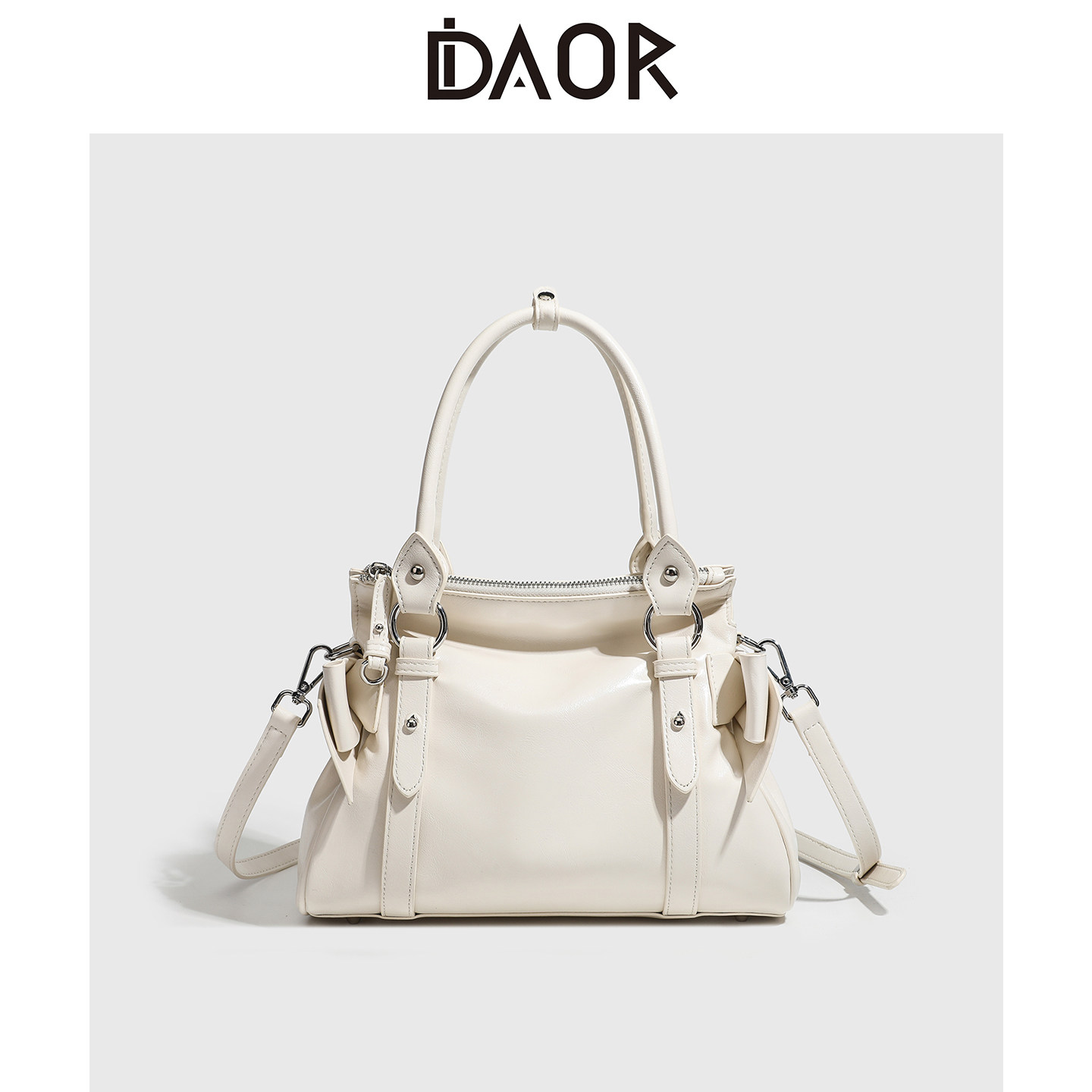 DAOR油蜡牛皮蝴蝶包高级感复古手提包女2026新款ribbon斜挎机车包,箱包皮具/热销女包/男包,托特包,淘宝优惠券,粉丝福利购,淘宝优惠卷