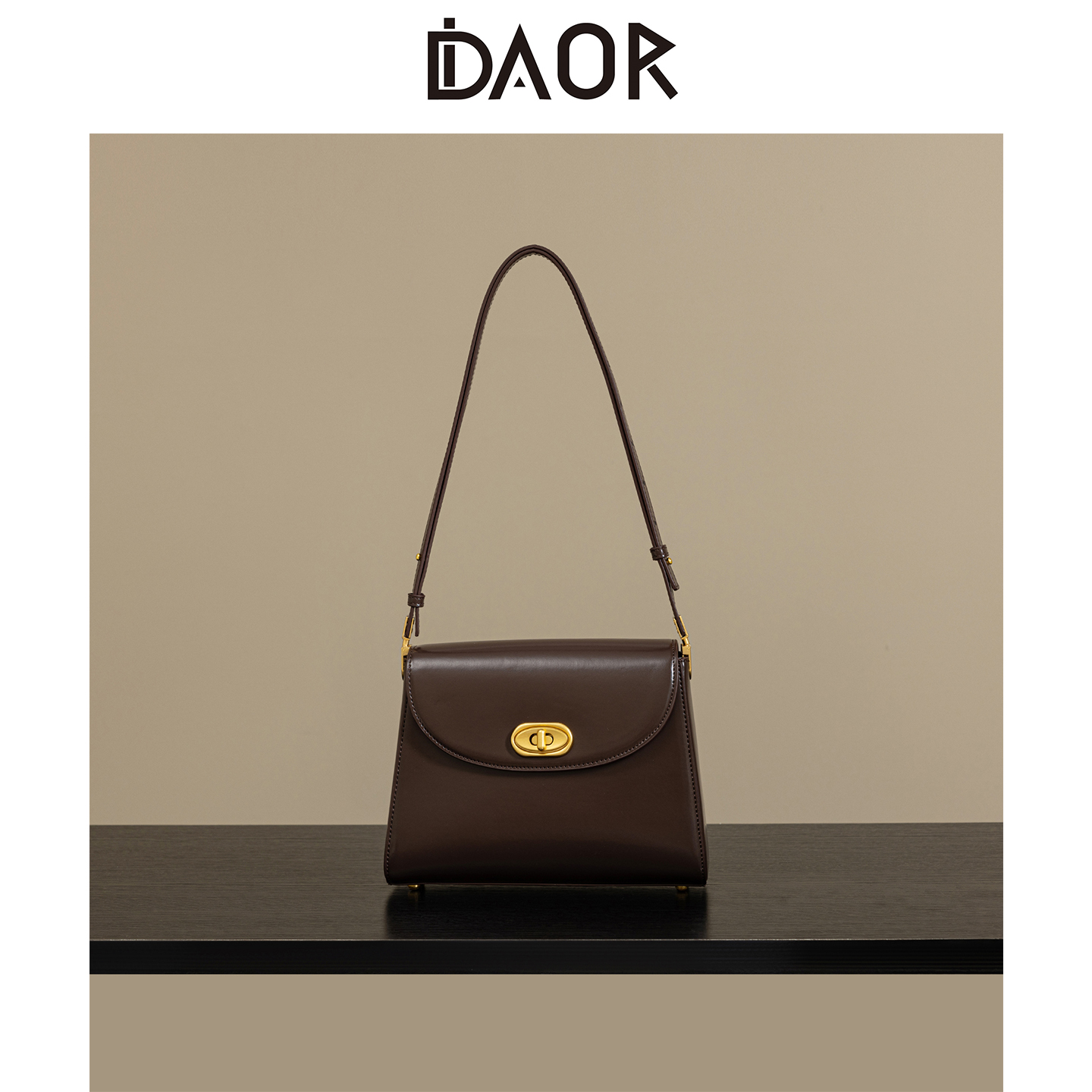DAOR法式轻奢高级感真皮腋下包