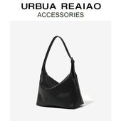 植鞣胎牛皮hobo腋下包包女2025夏季 新款 休闲通勤单肩包真皮饺子包