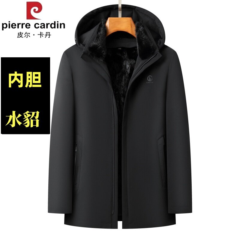派克服男士2025新款中年皮毛一体外套水貂毛高端皮草爸爸装尼克服