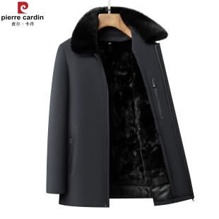 男士派克服2025新款水貂毛内胆男款真貂大衣皮毛一体尼克服爸爸装