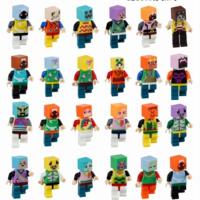 My World building block minifigures are compatible with building blocks, including Steve Monster weapons, shields, and small toys thumbnail 8