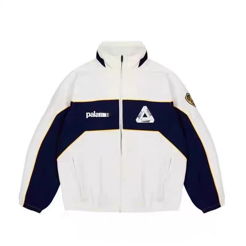 PALACE 联名限定拼色徽标图案印花立领休闲运动夹克外套风衣潮