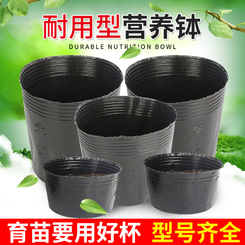 一次性花盆双色育苗盆异性营养钵黑色加厚袋穴盘种植盘大号杯塑料 Изображение 1 一次性花盆双色育苗盆异性营养钵黑色加厚袋穴盘种植盘大号杯塑料 Изображение 1