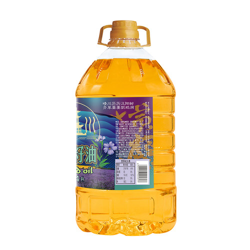 福达坊晴川物理压榨纯亚麻籽油4L(黄鹤楼系列)