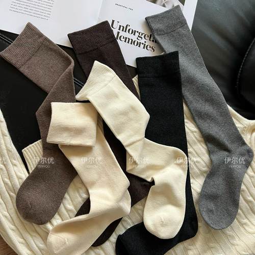 高端货~微压力羊毛小腿袜不掉筒