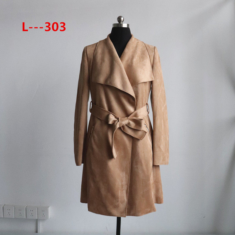 春秋外贸新款孤品女装韩版百搭简约鹿皮绒中长款宽松风衣休闲外套,女装/女士精品,风衣,淘宝优惠券,粉丝福利购,淘宝优惠卷