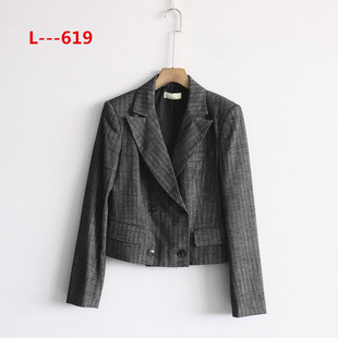 外贸新款 短款 孤品女装 百搭简约时尚 宽松显瘦休闲上衣外套 韩版 春季