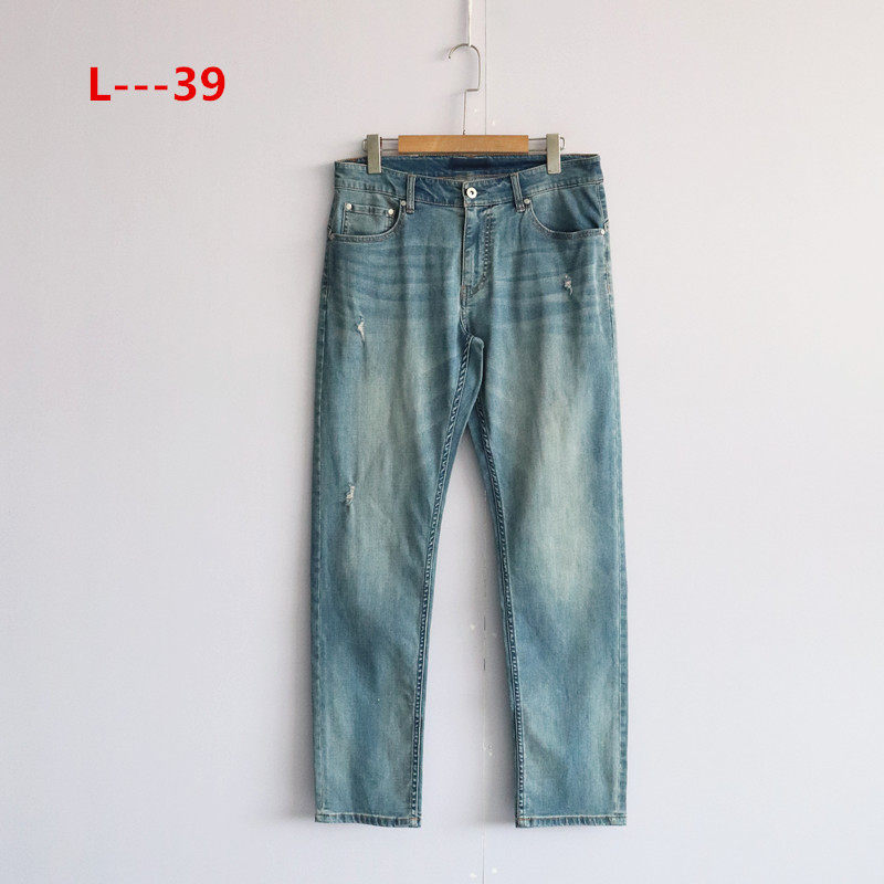 男装春季新款孤品韩版百搭简约时尚中高腰小直筒全棉男休闲牛仔裤