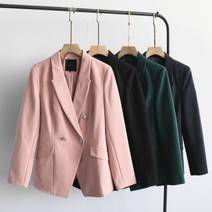 韩版 孤品女装 百搭简约时尚 修身 上衣外套 春季 显瘦休闲西装 外贸新款