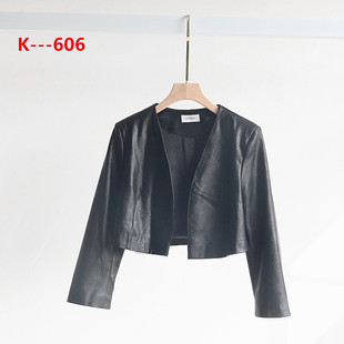 百搭简约小个子显瘦pu皮短款 春秋季 韩版 女装 皮衣夹克外套 外贸新款