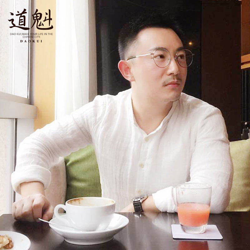 中国风男装休闲白色棉麻新中式立领衬衫男 复古宽松长袖衬衣