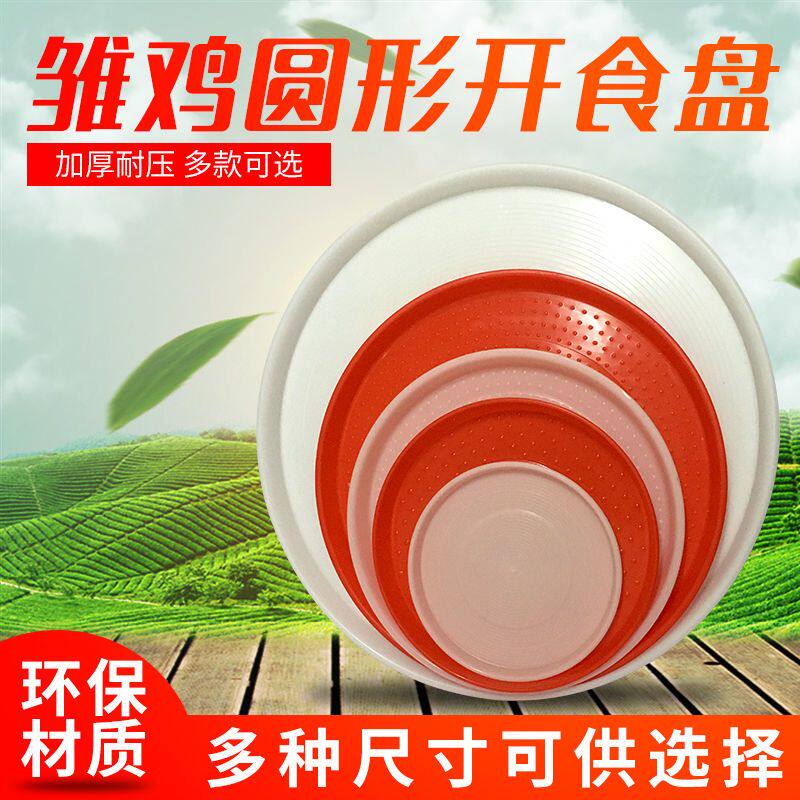 新款小鸡用开食盘多尺寸颜色鸡食盆雏鸡用品养鸡工具养殖设备