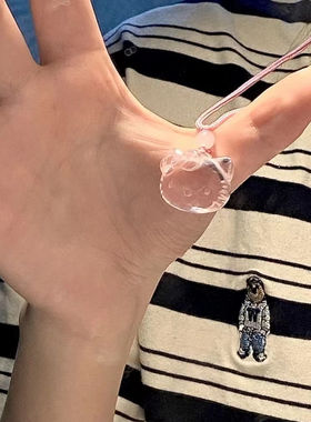 kiy粉项链女学生不掉色锁骨链