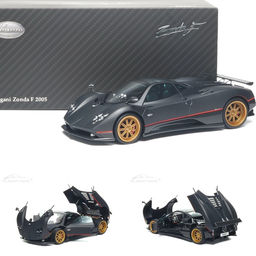 AR Almost Real 1:18 帕加尼 宗塔 Zonda F 哑光黑碳 合金车模