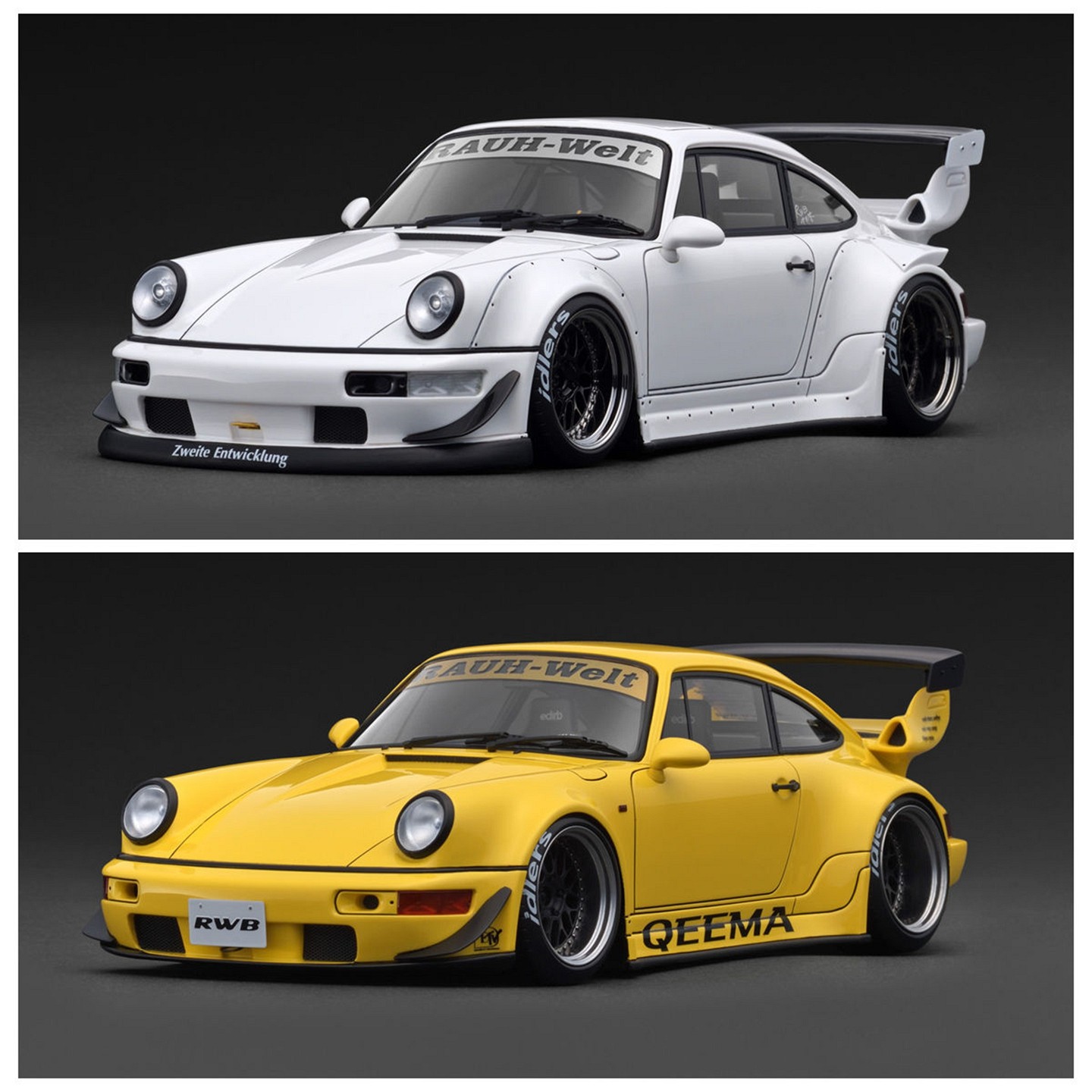 [程逸预售] IG 1:18 RWB 964 白色 黄色 树脂车模