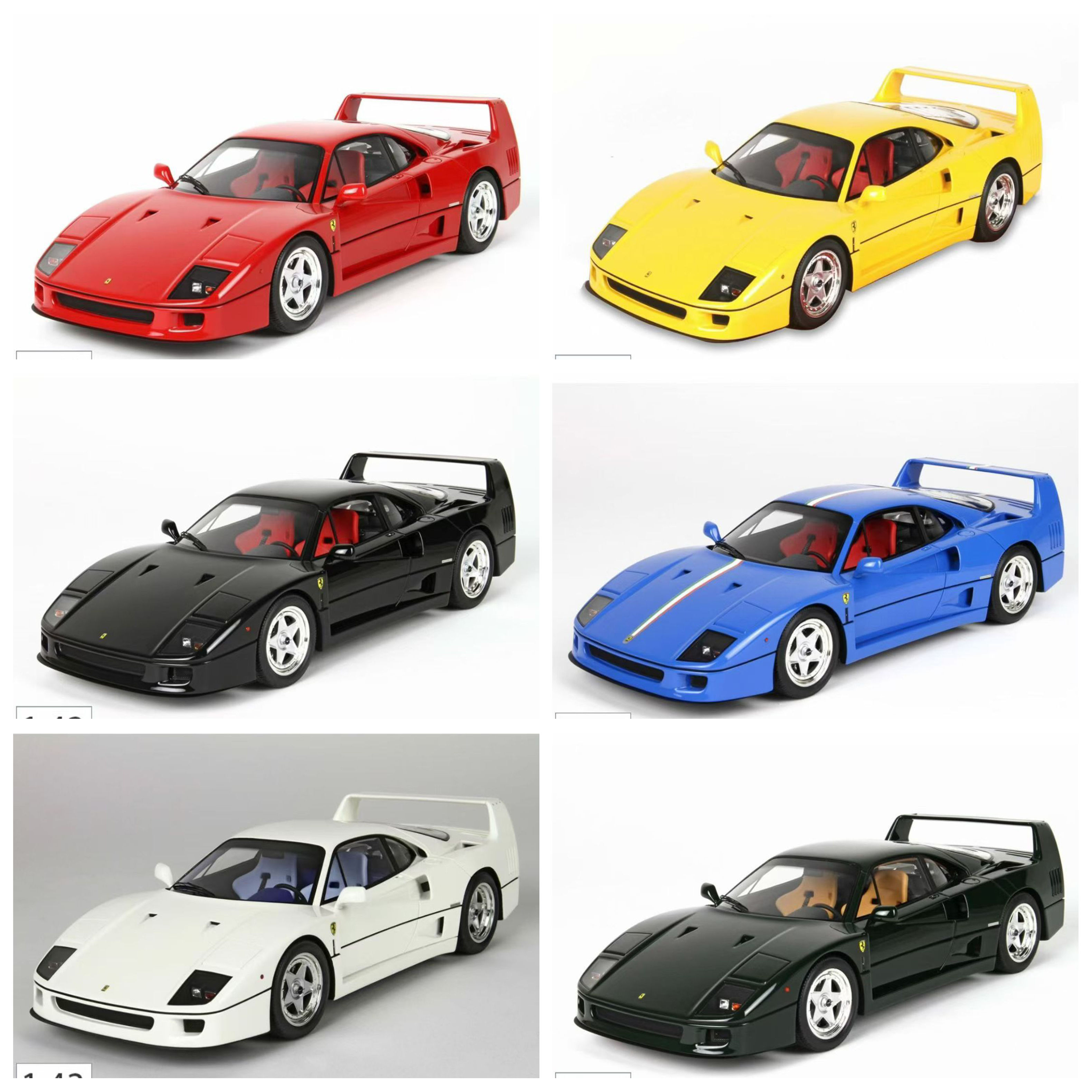 [程逸预售] BBR 1:43 法拉利 Ferrari F40 1987 树脂车模