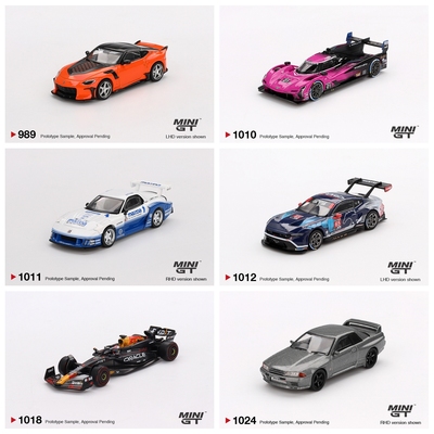 新品定 MINIGT 1:64 福特GT3/红牛F1/尼桑R32/RX7 合金车模