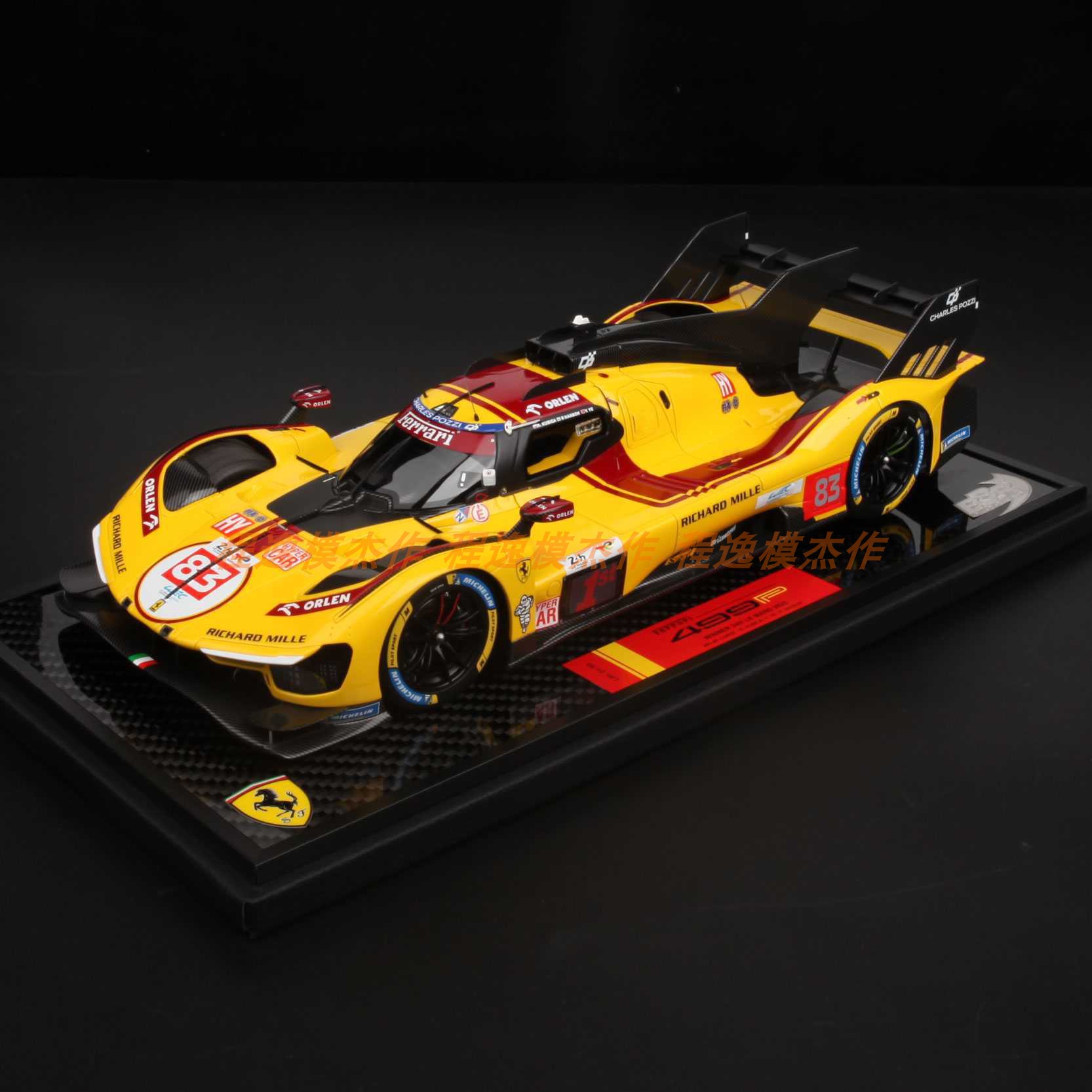 BBR 1:18 法拉利 499P 叶一飞83# 2025勒芒胜利车 碳底 树脂模型