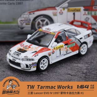 TW 1:64 三菱 Lancer Evo IV 1997 蒙特卡洛#1 合金车模