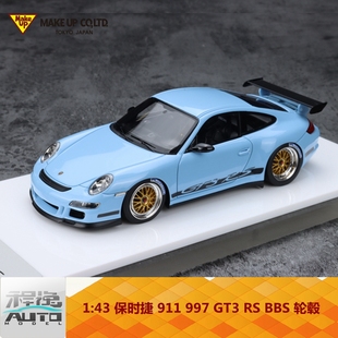 Make up 1:43 保时捷 911 997 GT3 RS 2007 BBS 轮毂 树脂车模