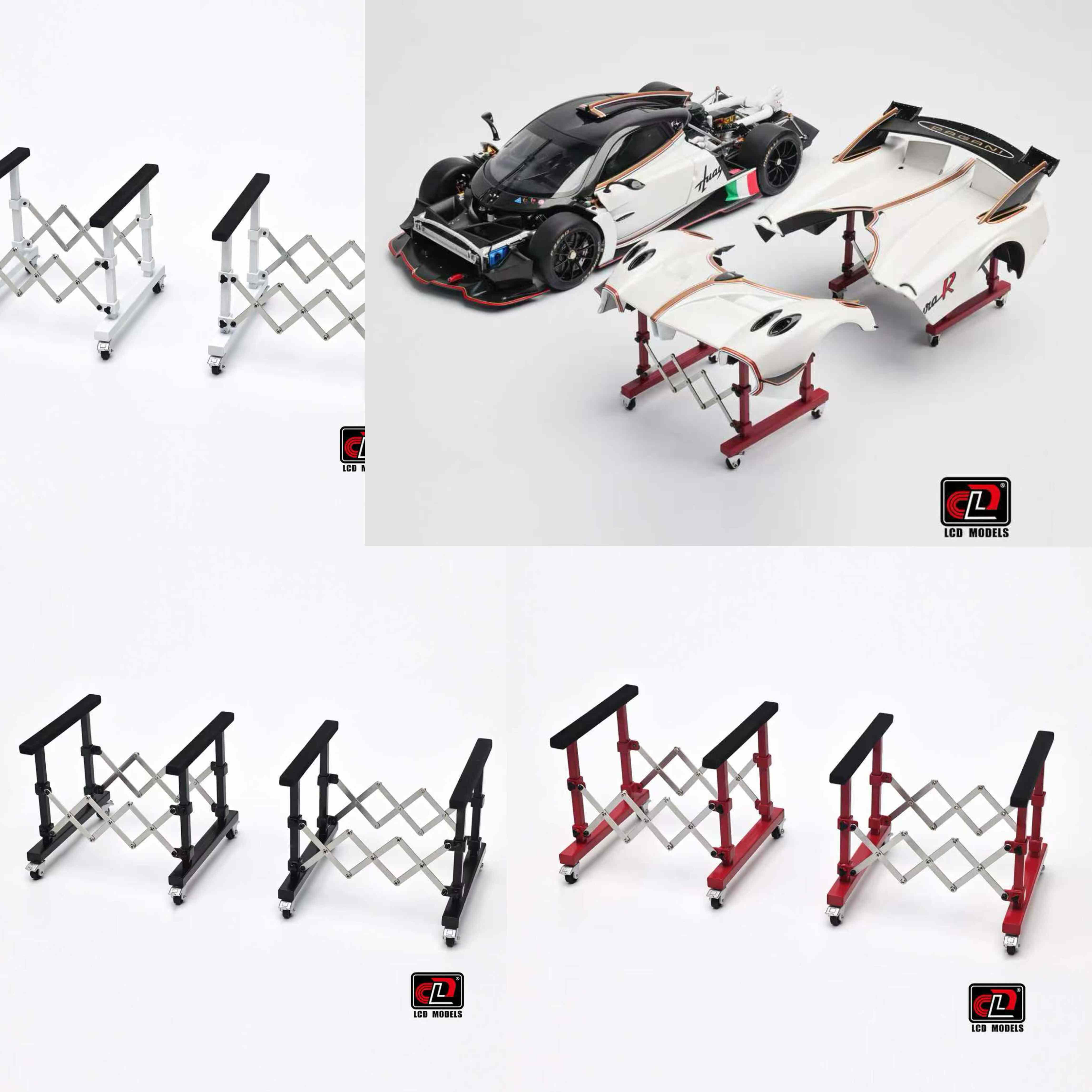 LCD 1:18 帕加尼花雅R 前后盖支架 合金支架 模型