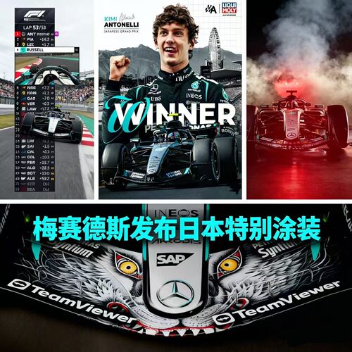 [盲订] SPARK 2026奔驰 F1车队 W17 日本站特涂冠军安东内利 车模