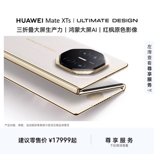 Mate HUAWEI XTs ULTIMATE 三折叠大屏生产力鸿蒙大屏AI智能手机华为官方旗舰店 DESIGN非凡大师 新品