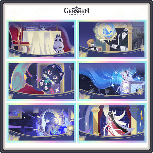 原神丝柯克双闪色纸谷子自制周边仆人少女菲林斯二次元生日小礼物