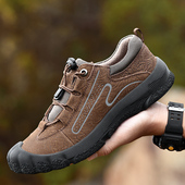 软底徒步鞋 新款 男真皮防滑防水登山鞋 透气户外运动休闲皮鞋 男 男鞋